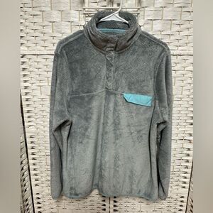 Jachs cabin pullover 1/4 snap long sleeve unisex L excellent condition grey